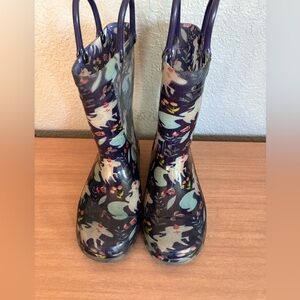 Kids Unicorn Light up Rain Boots size 9-10